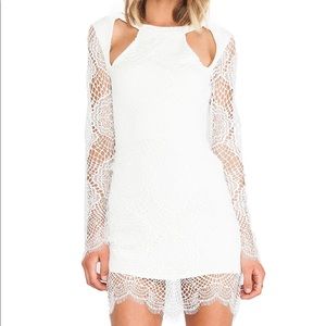 For love and lemons White Eternal Love Lace long Sleeve dress